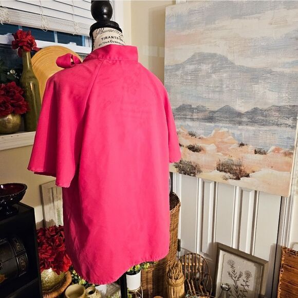 New Flutter Sleeve Bow Neck Secretary Style Blouse. - Picture 9 of 15